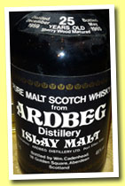 Ardbeg 25 yo 1959/1985 (46%, Cadenhead, black dumpy, sherry wood)